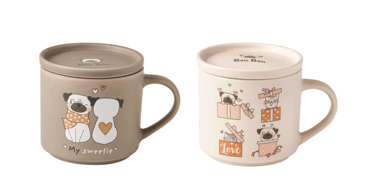 Set 2 cani, Dogs, Brandani, 10x9 cm, portelan New Bone China - imagine 3